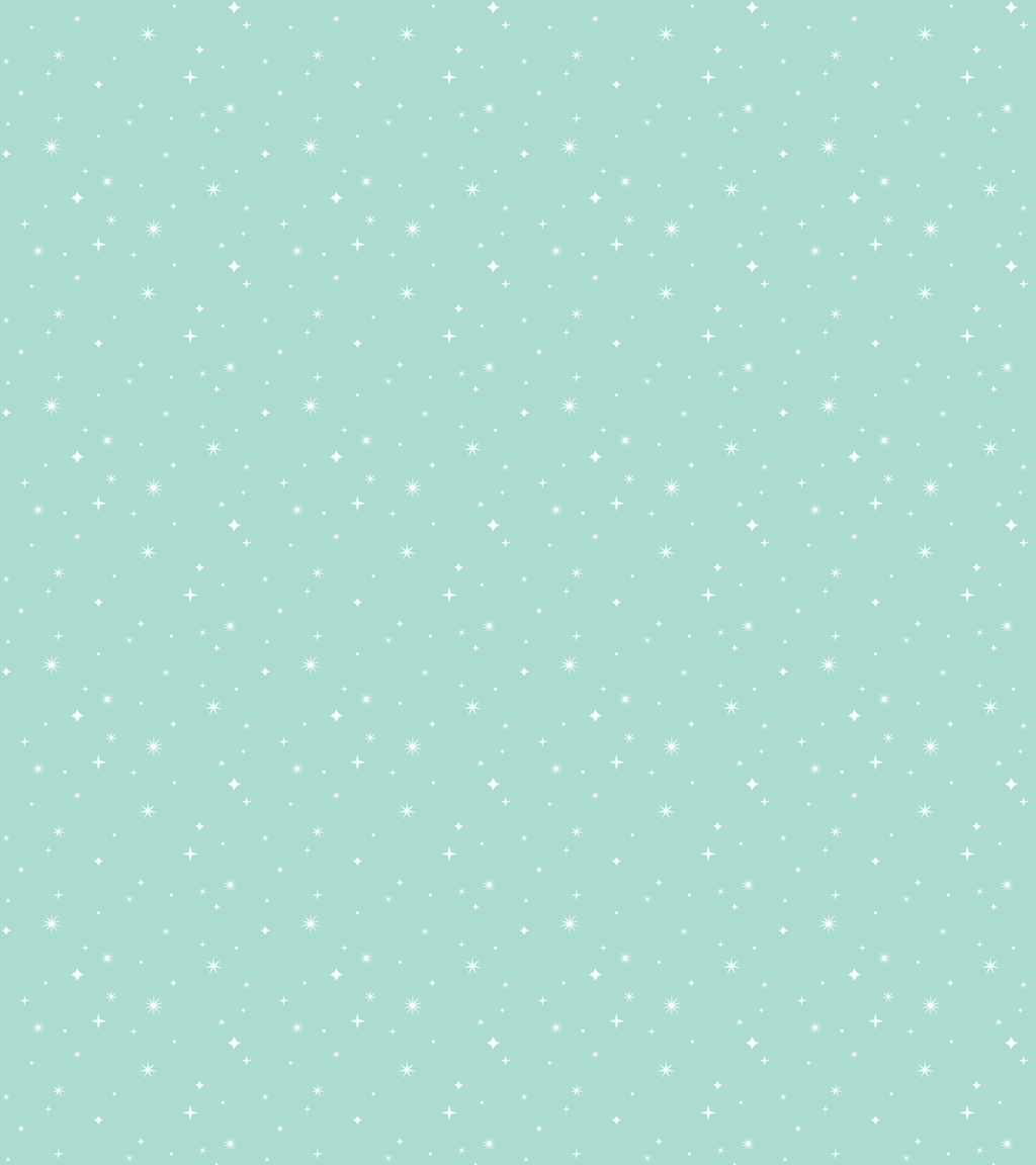 Twinkling Stars Mint Baby Blanket