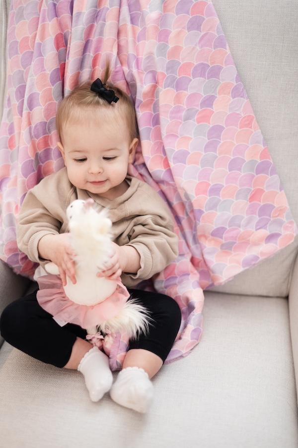 Blushing Mermaid Baby Blanket