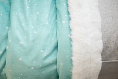 Twinkling Stars Mint Baby Blanket