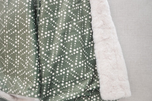 Triangle Adventure Green Baby Blanket