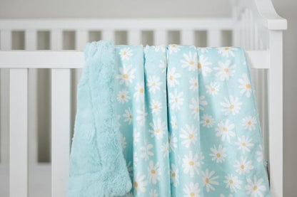 Dancing Daisies Sky Baby Blanket