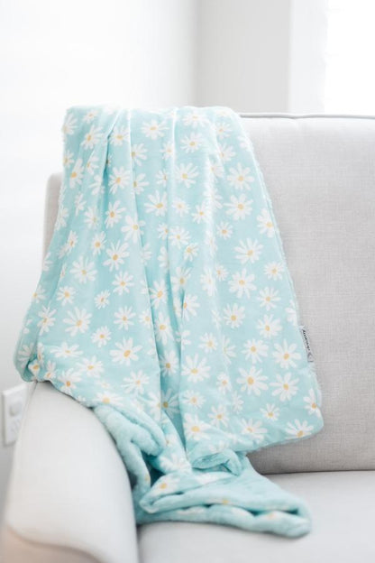 Dancing Daisies Sky Baby Blanket