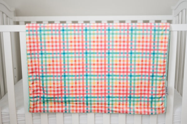 Spring Gingham Baby Blanket