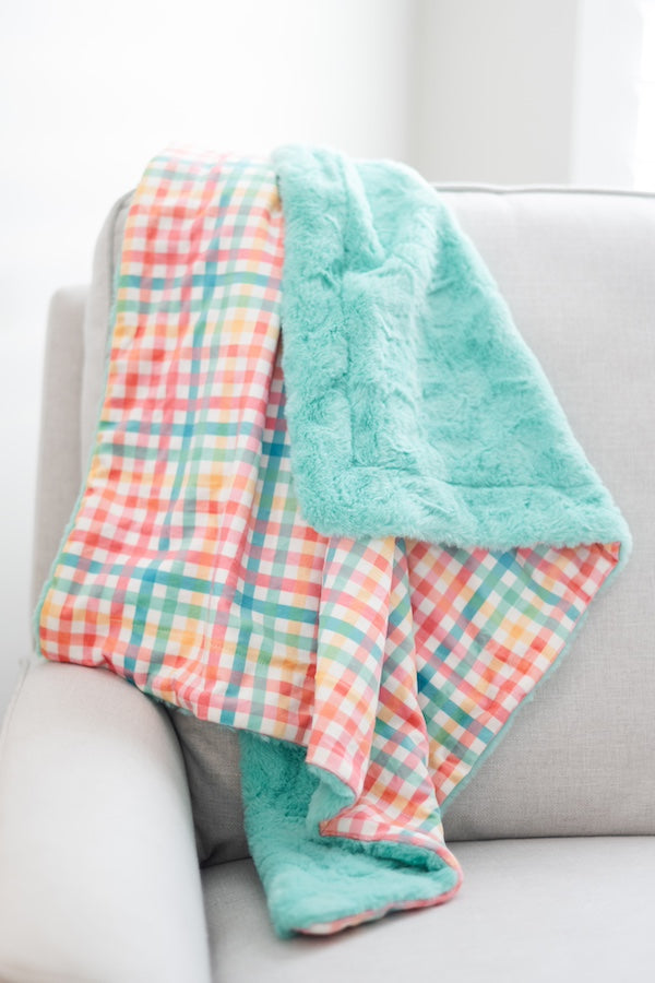 Spring Gingham Baby Blanket