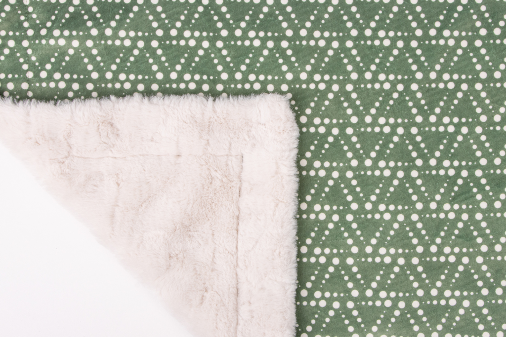 Triangle Adventure Green Baby Blanket