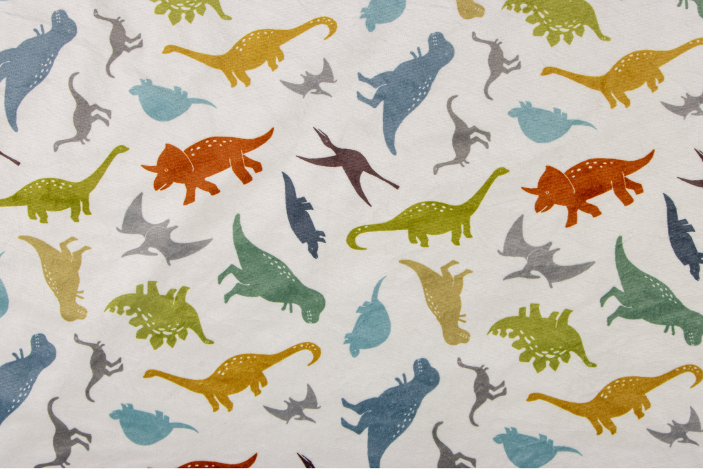 Dino Roar Cream Baby Blanket