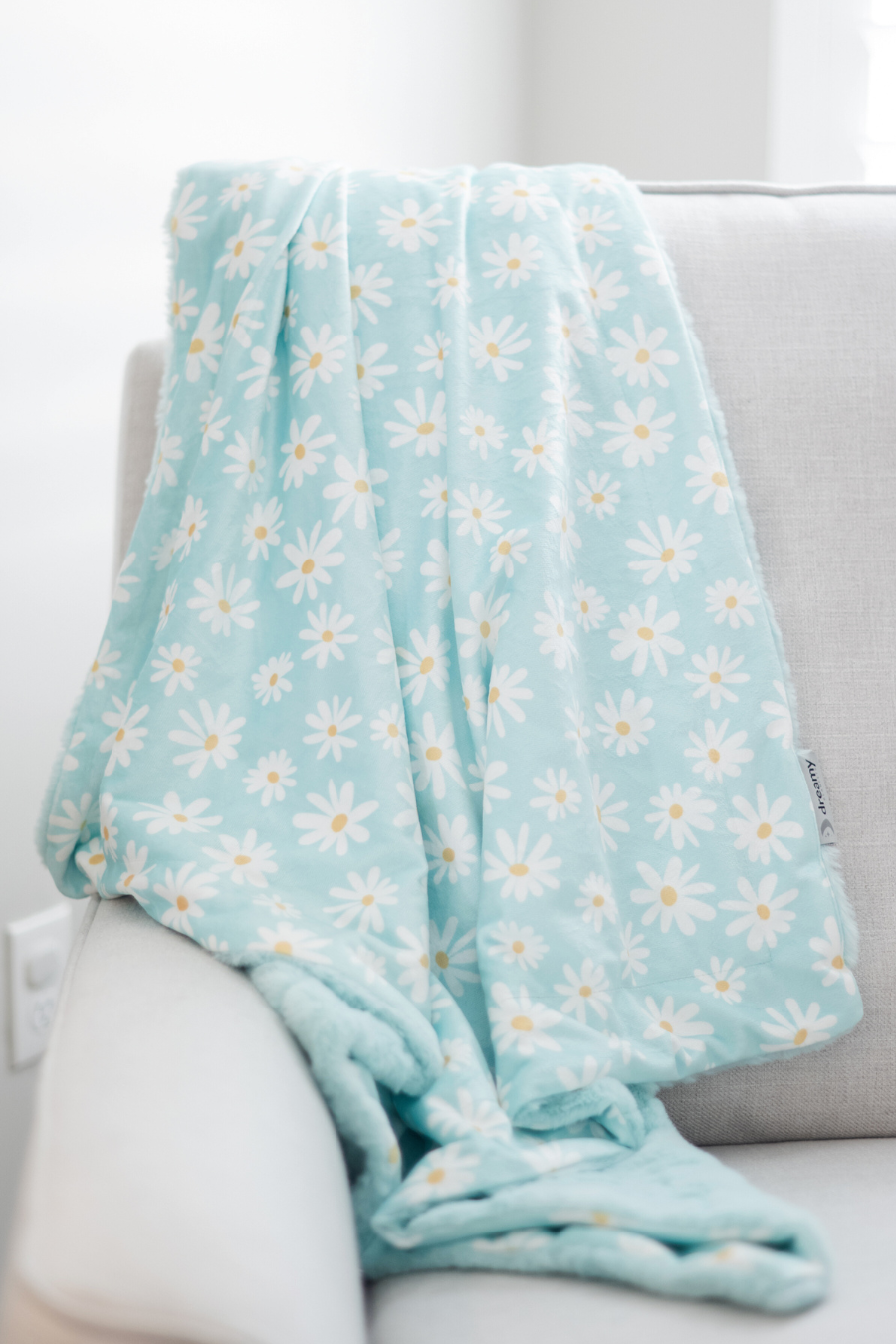 Dancing Daisies Sky Baby Blanket